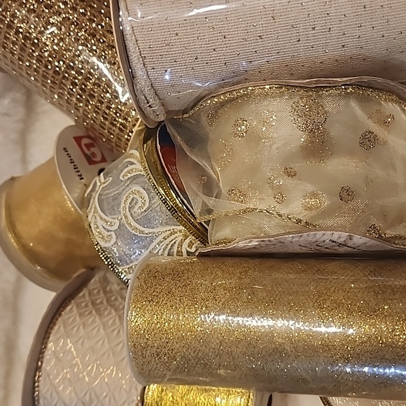 Elegant Gold and Cream Ribbon Bundle - Picture 4 of 6